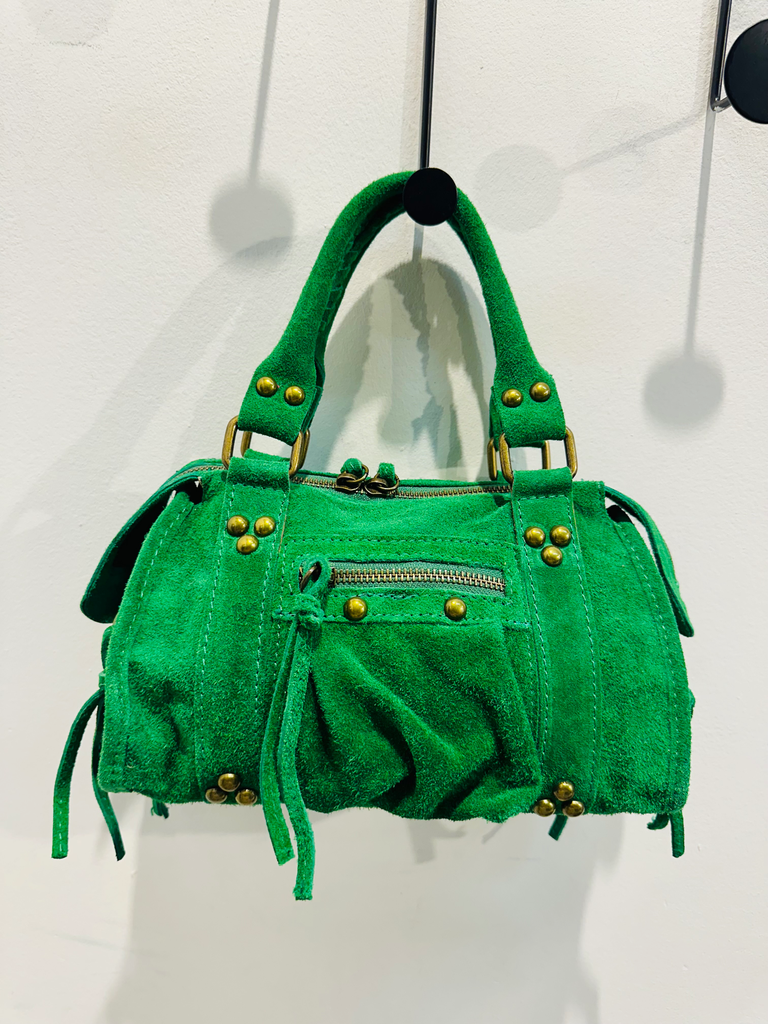 Petit sac gaga en daim vert