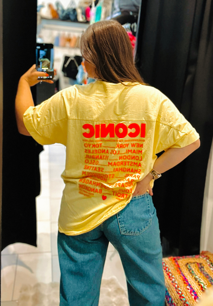 T-shirt Iconic jaune