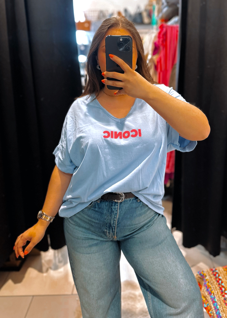 T-shirt Iconic bleu ciel
