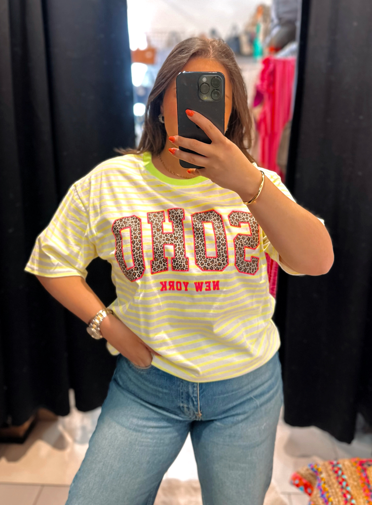 T-shirt Soho jaune fluo