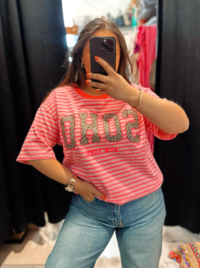 T-shirt Soho rose fluo