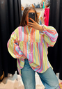 Chemise Gaëlle Gaz de coton bleue ciel