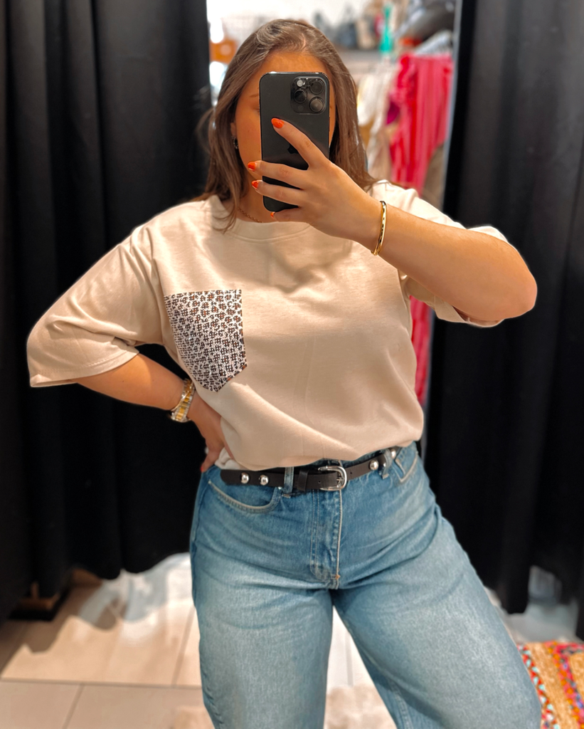 T-shirt Léo beige