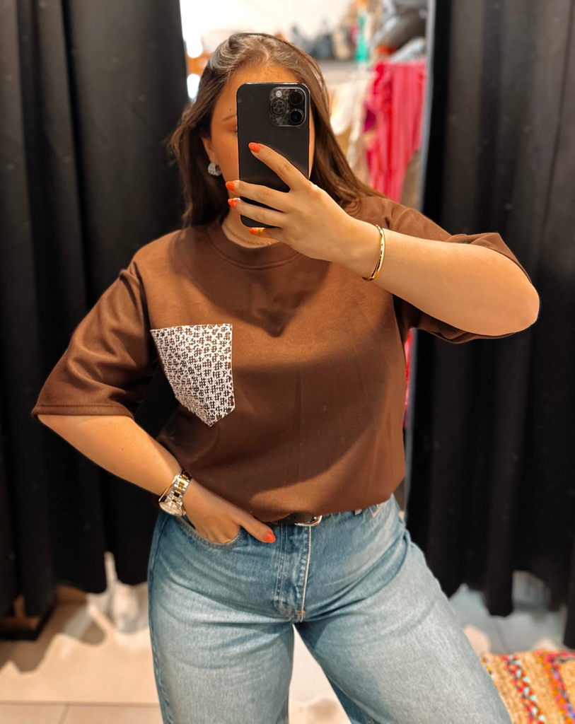T-shirt Léo chocolat