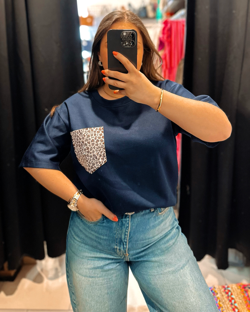 T-shirt Léo bleu marine