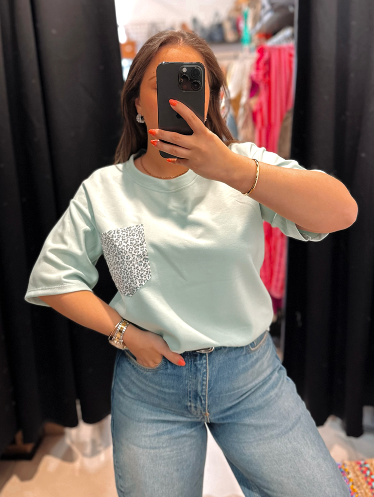 T-shirt Léo vert d’eau