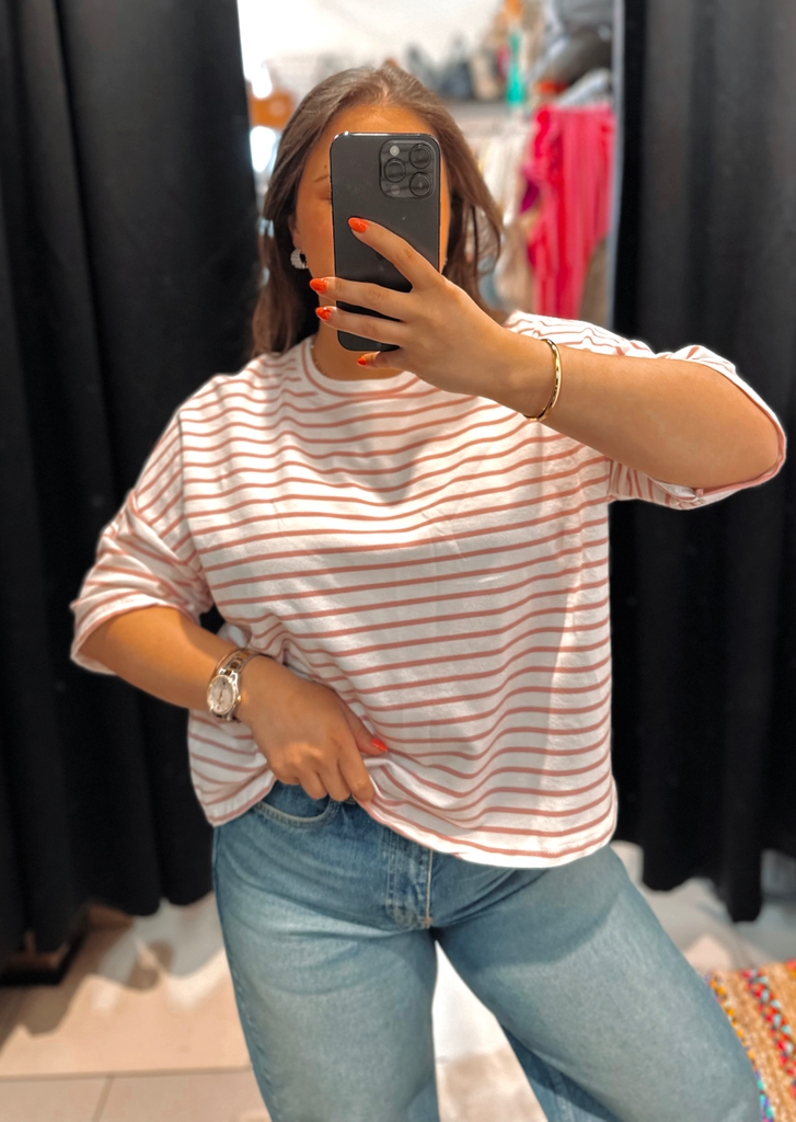 T-shirt Marin vieux rose