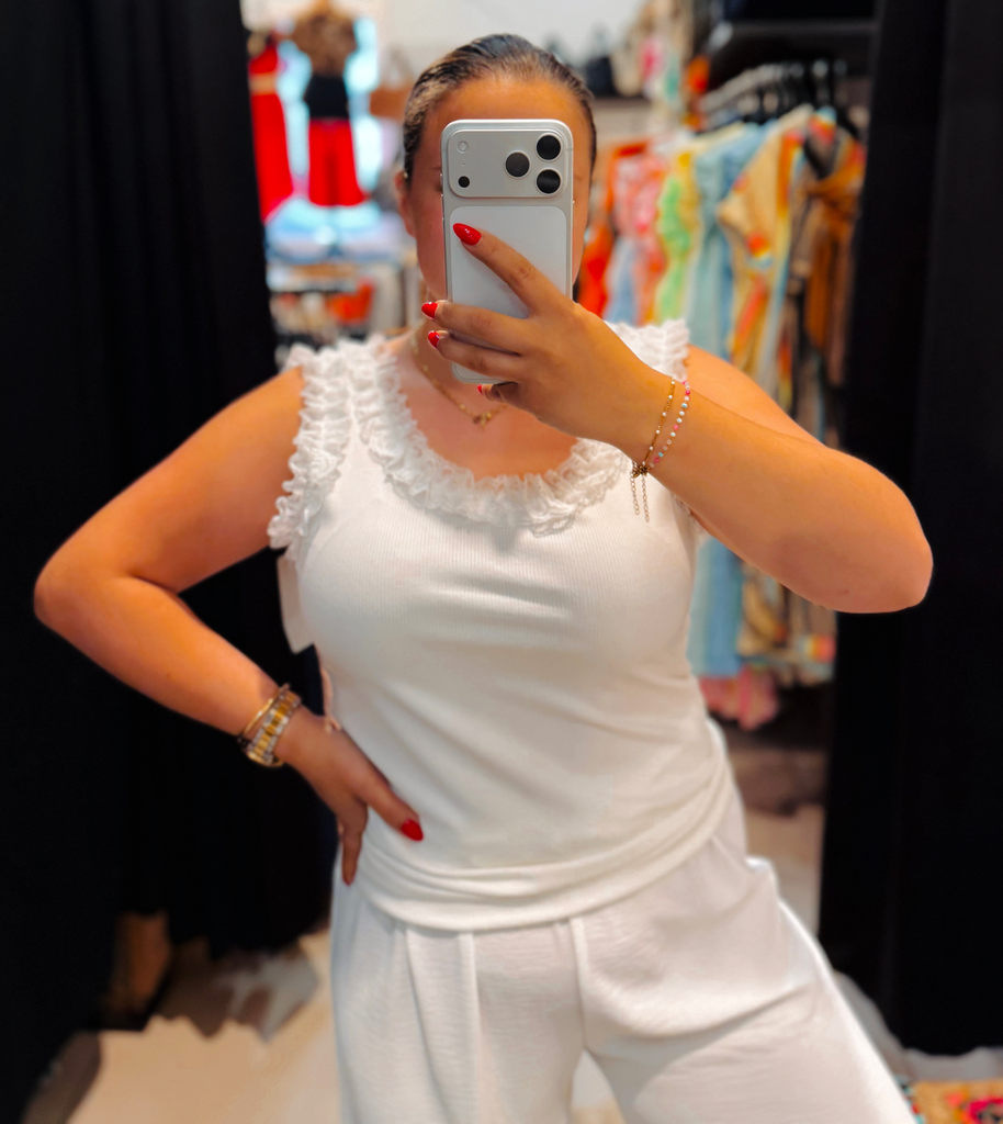 Top Carla blanc