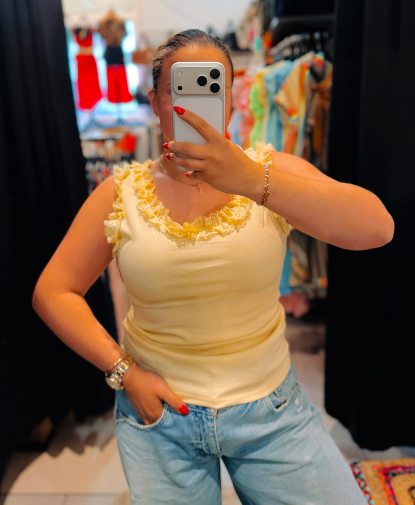 Top Carla jaune
