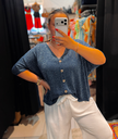 Gilet Angèle bleu marine