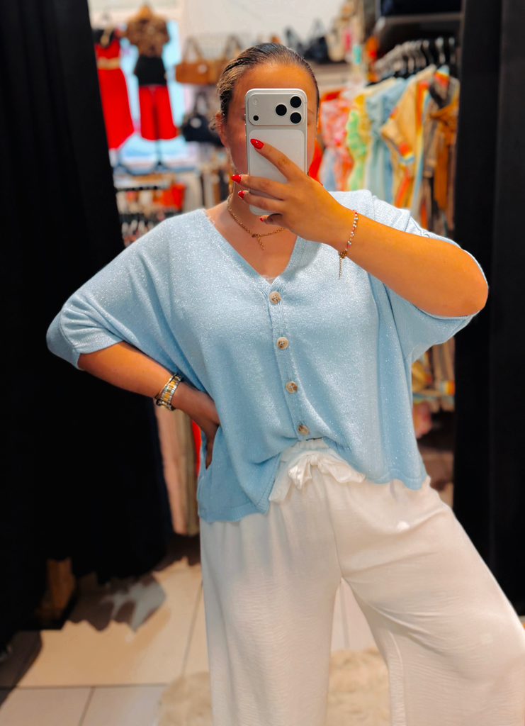 Gilet Angèle bleu ciel