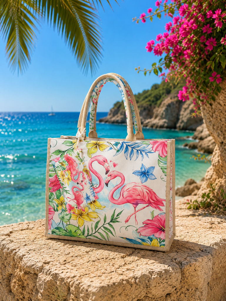 Sac flamant rose