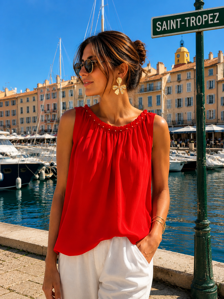 Blouse Maya rouge