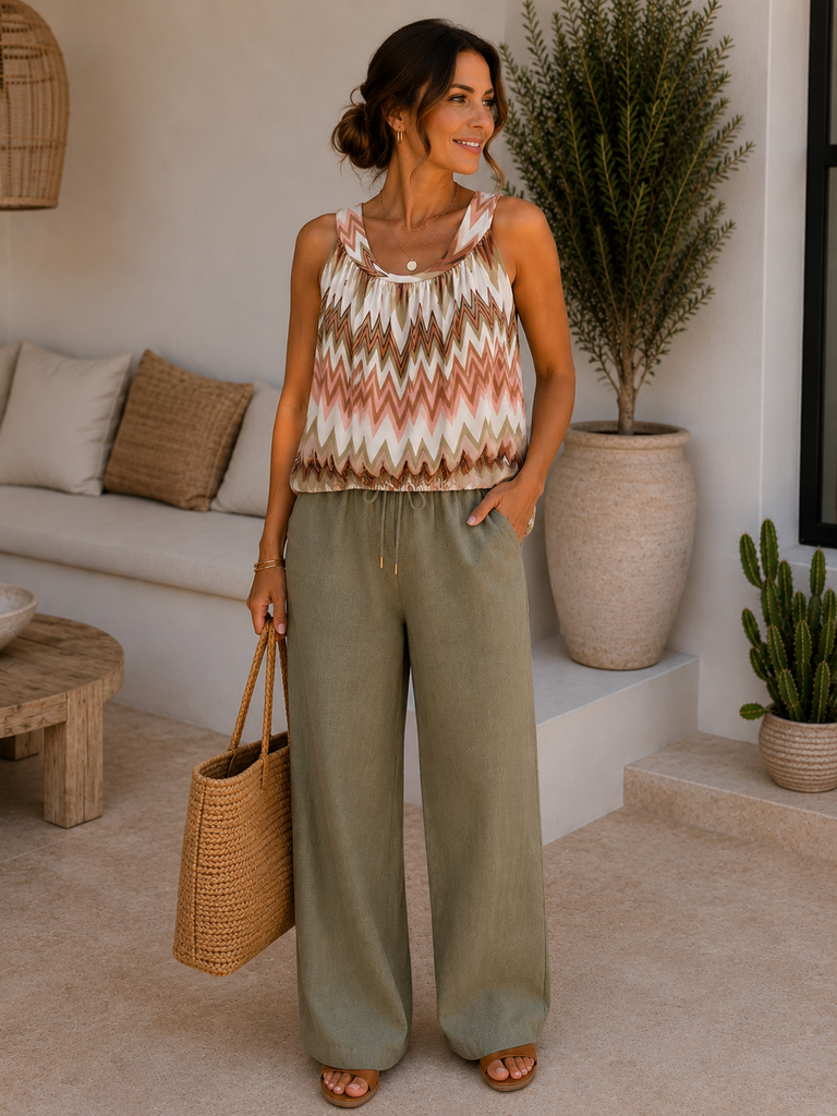 Top Belinda - kaki