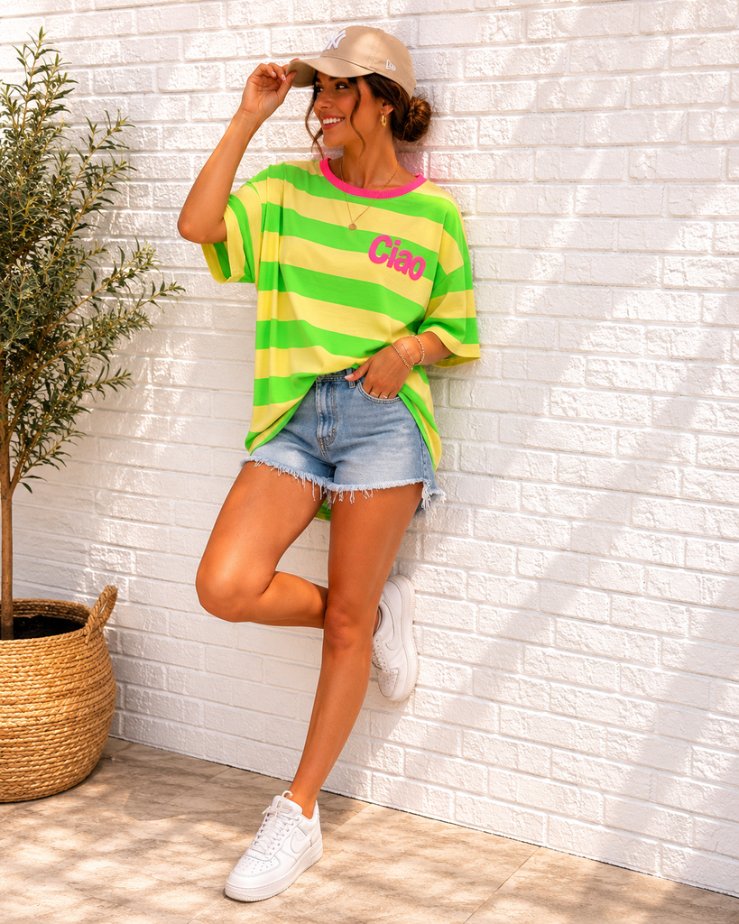 T-shirt Ciao - vert et jaune