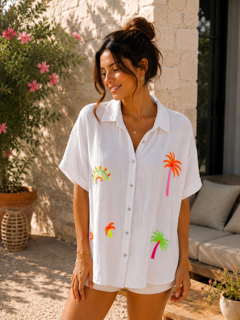Chemise Romane - blanche