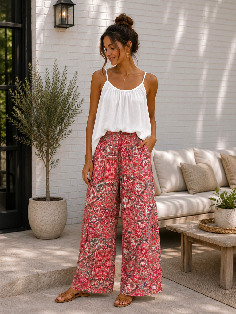 Pantalon Lio - Rouge