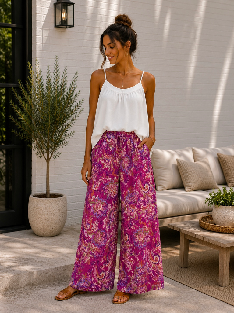 Pantalon Herinne - Magenta