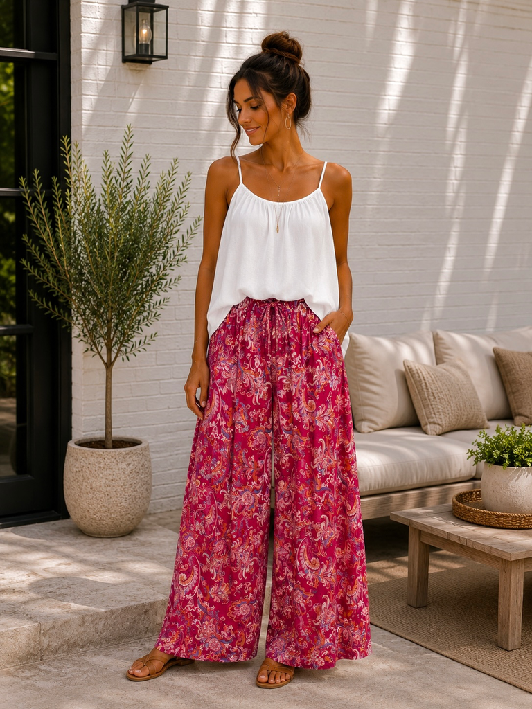 Pantalon Herrine - Framboise