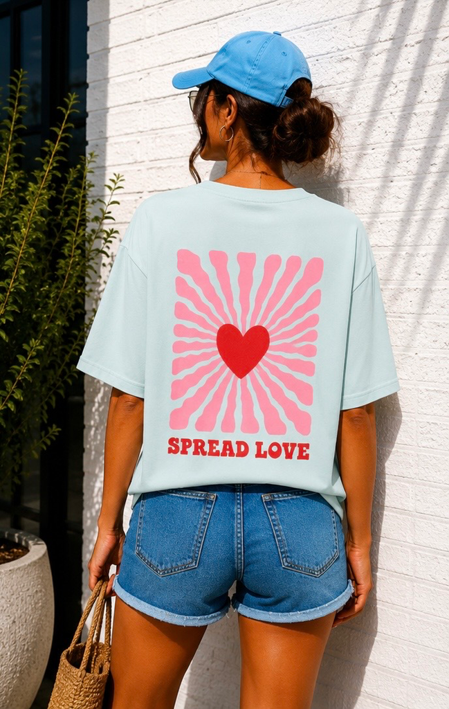 T-shirt Spread Love - bleu