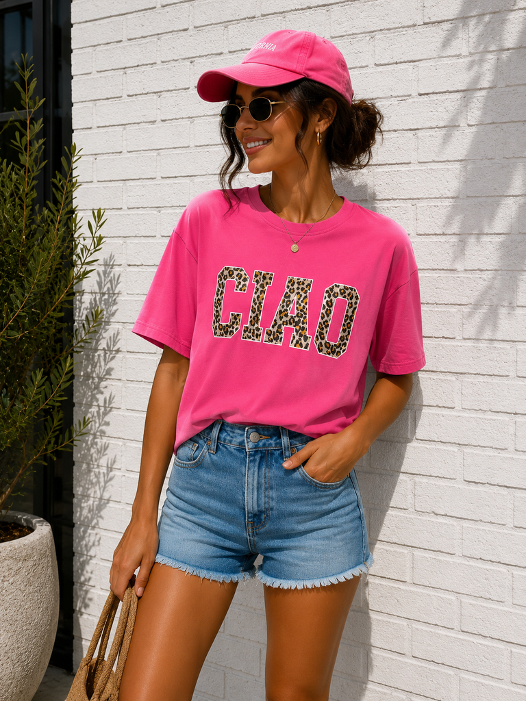 T-shirt Ciao - fushia