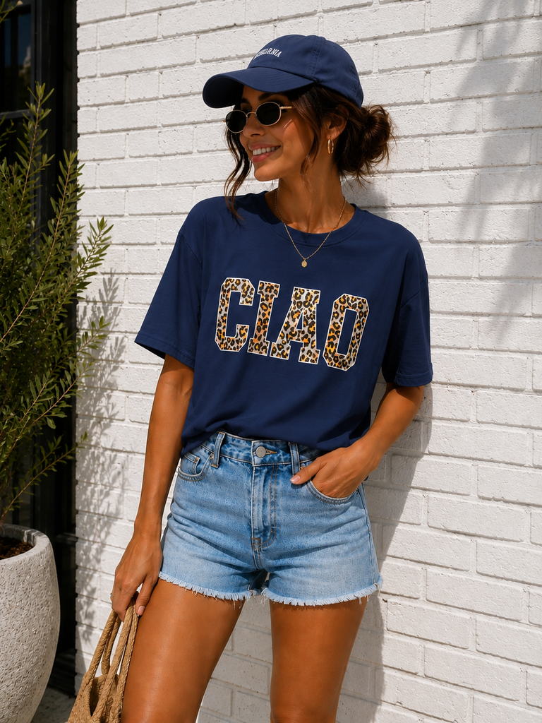 T- shirt Ciao - bleu marine