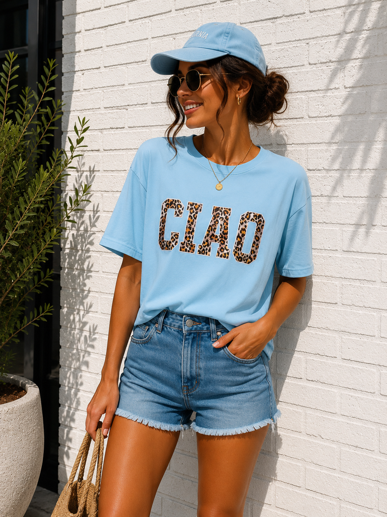 T-shirt Ciao - bleu