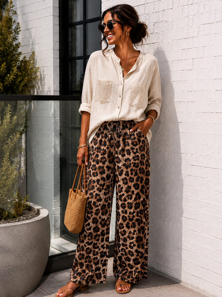 Pantalon leopard