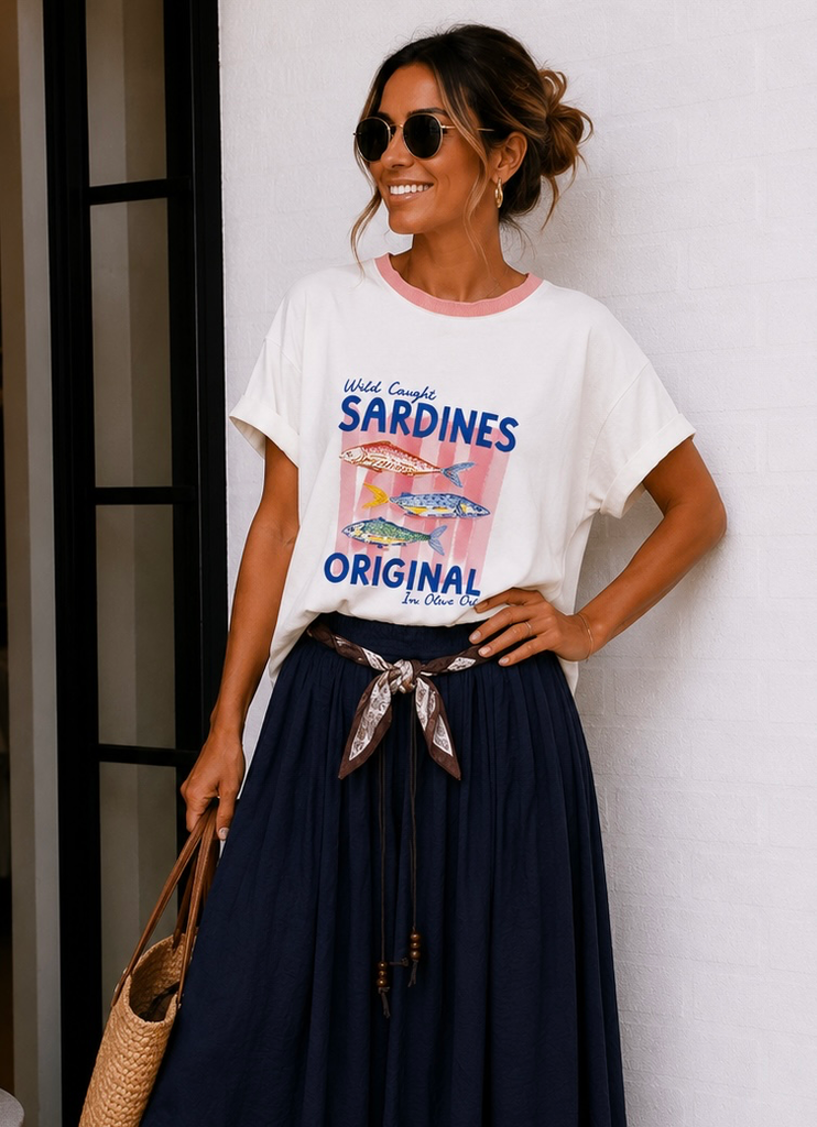 T-shirt Sardine - rose