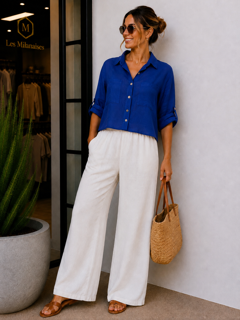 Chemise Gisou - bleue