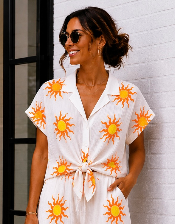 Chemise soleil - orange