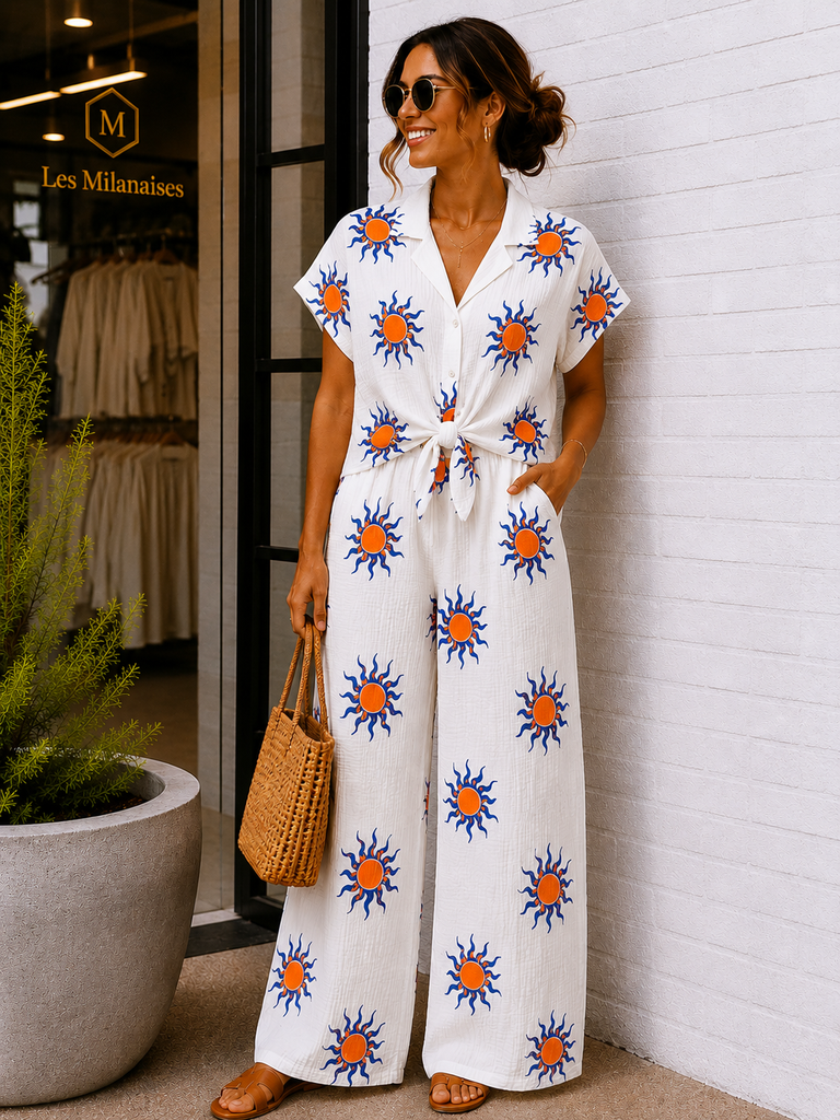 Pantalon soleil - bleu