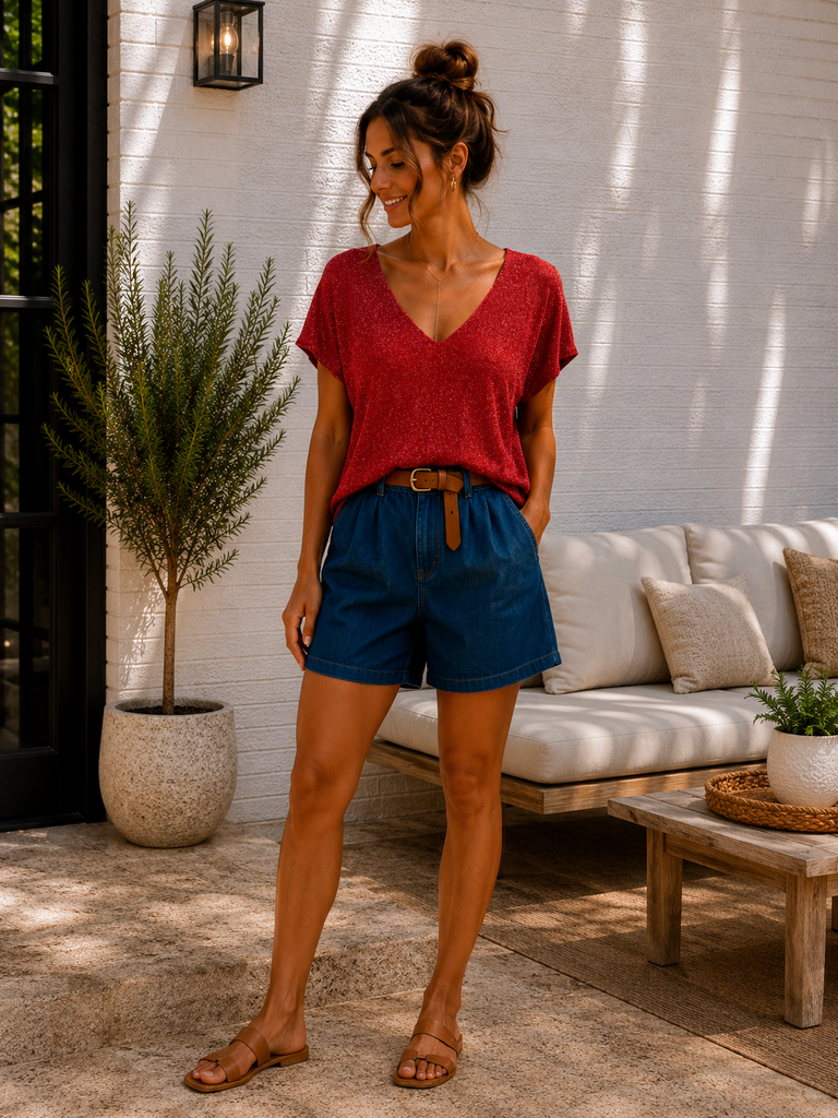 Blouse Irisa - rouge