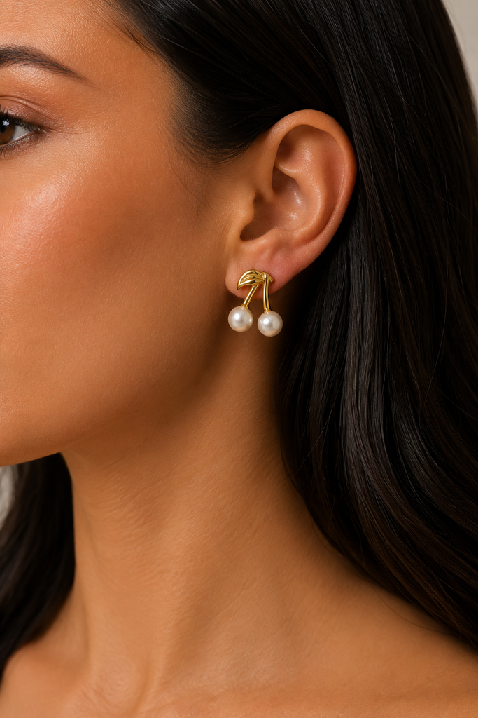 Boucle d’oreille cerise