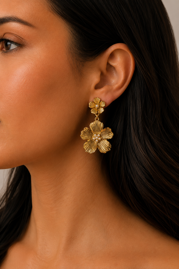Boucle d’oreille fleur