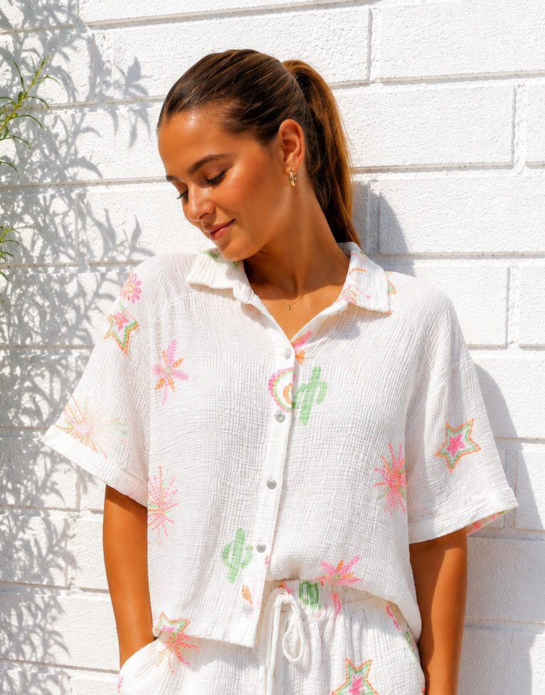 Chemise Lisa en gaz de coton
