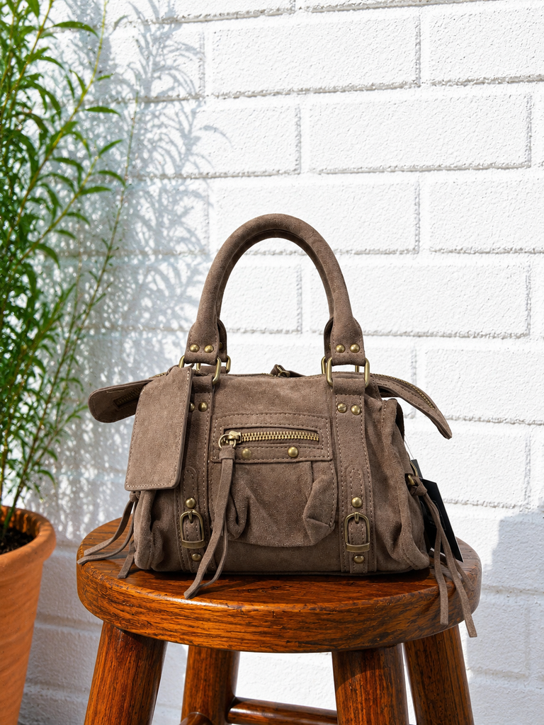 Sac gaga en suédine XS - taupe