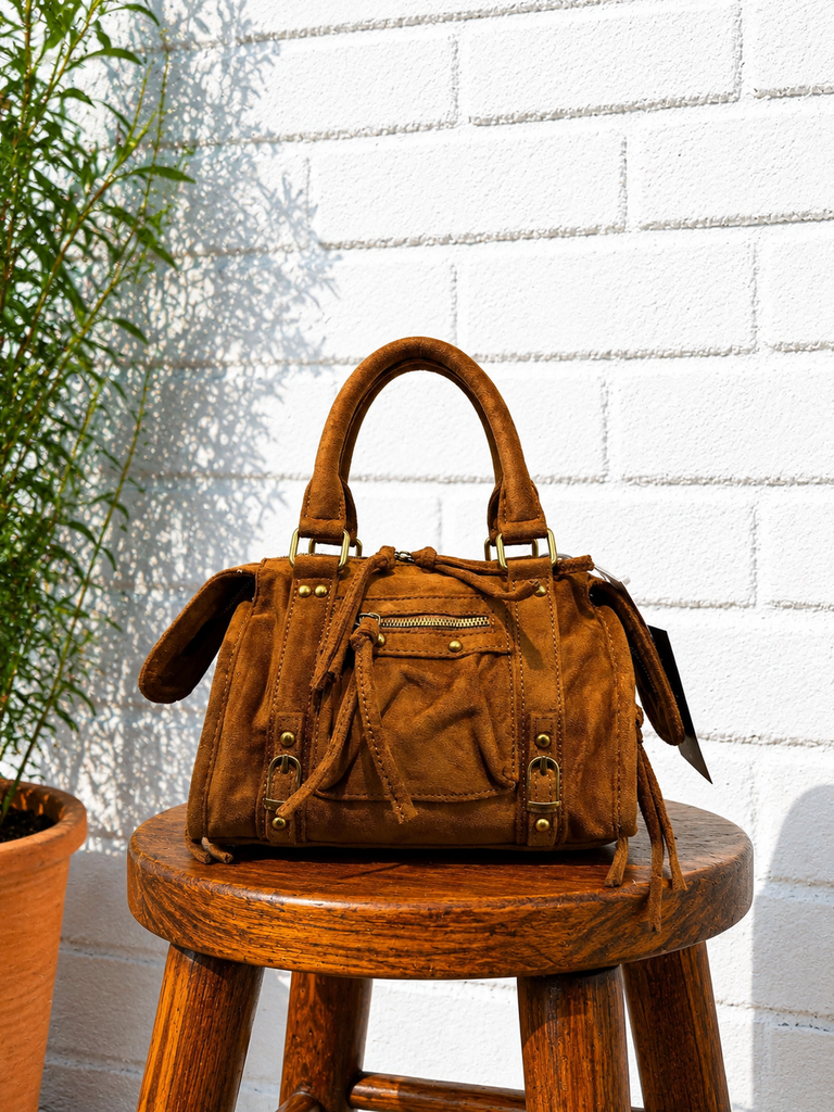 Sac gaga en suédine XS - camel