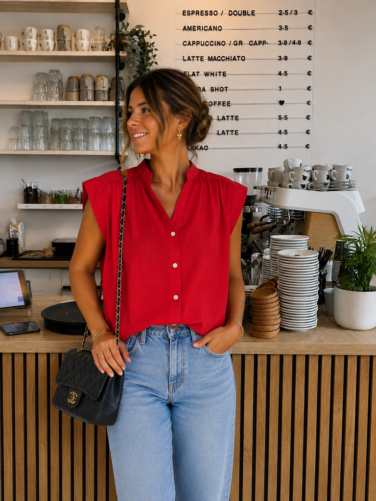 Blouse Sofia - rouge