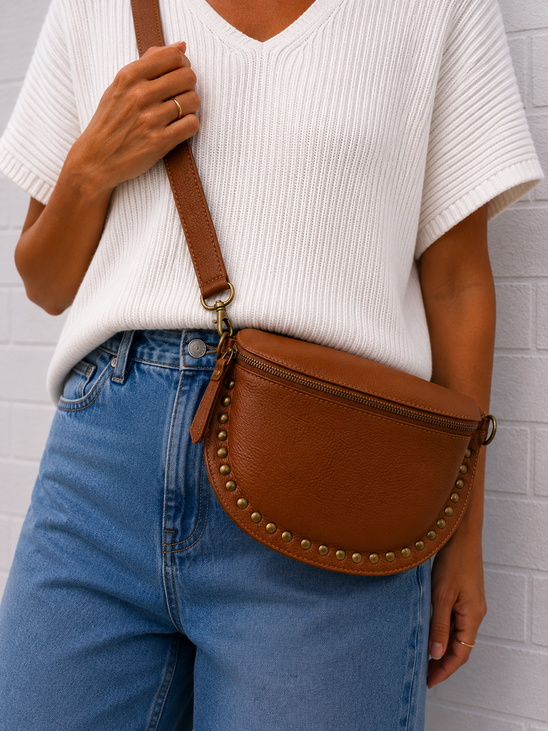 Sac Rosa cuir - camel