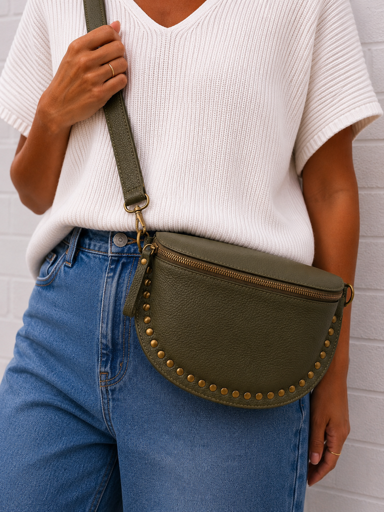 Sac Rosa cuir - kaki