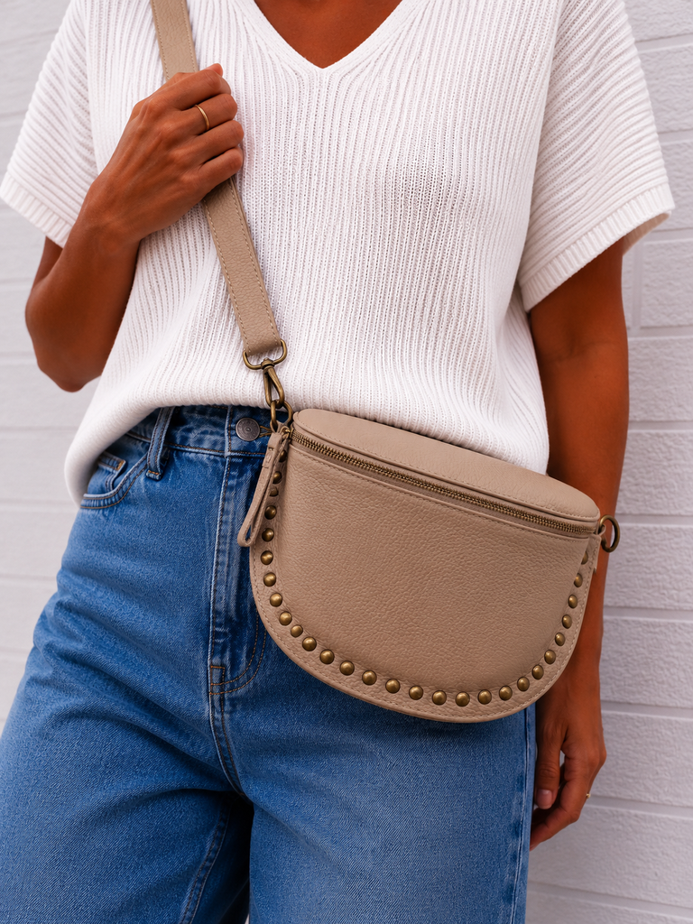Sac Rosa cuir - beige