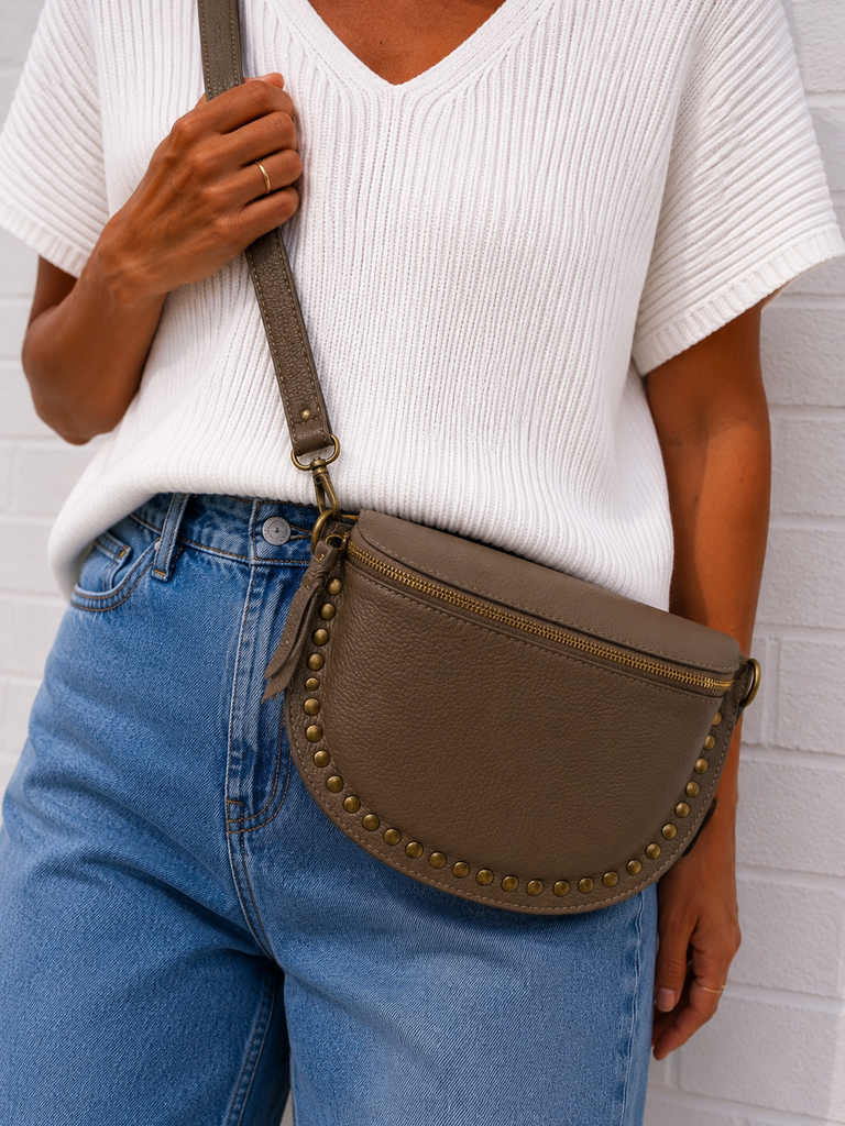 Sac Rosa cuir - taupe