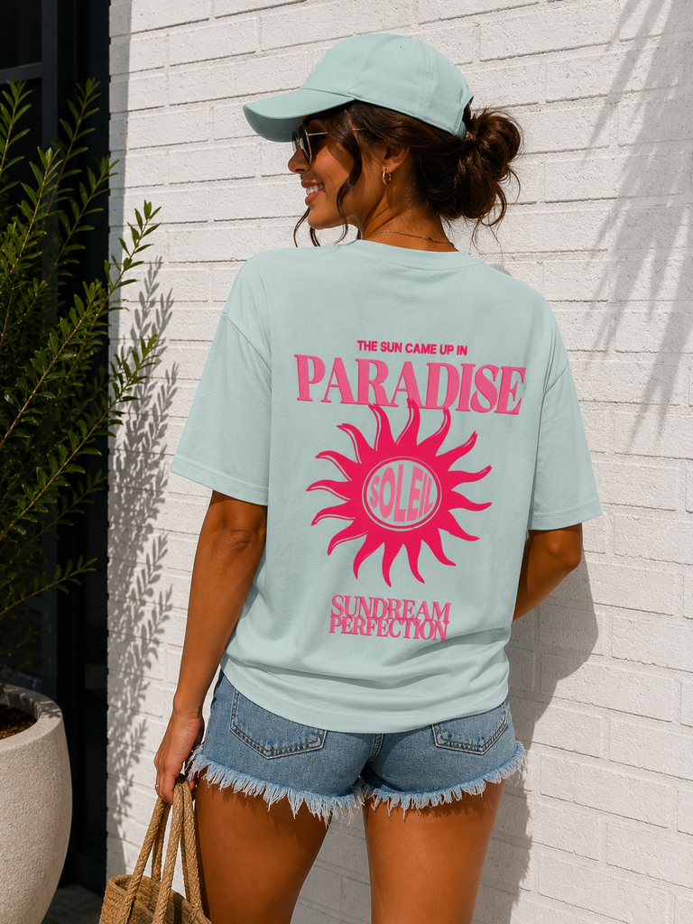 T-shirt Soleil - turquoise
