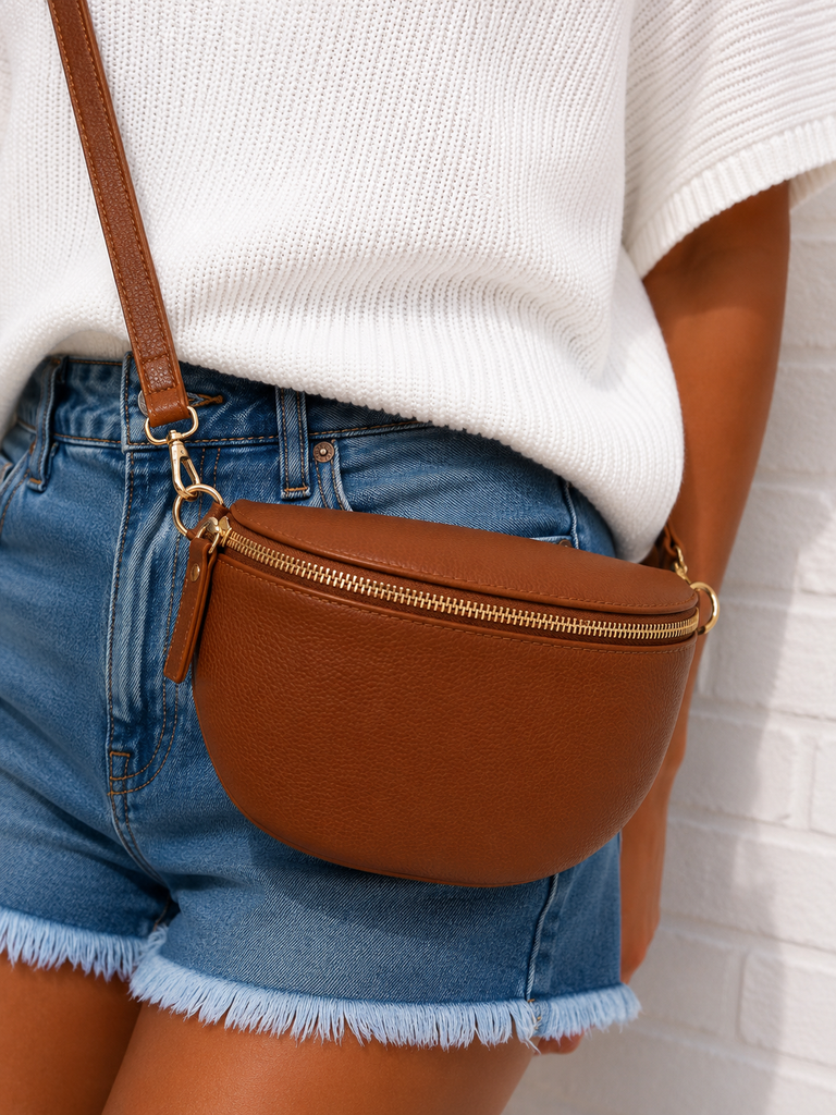 Sac Fina cuir - camel
