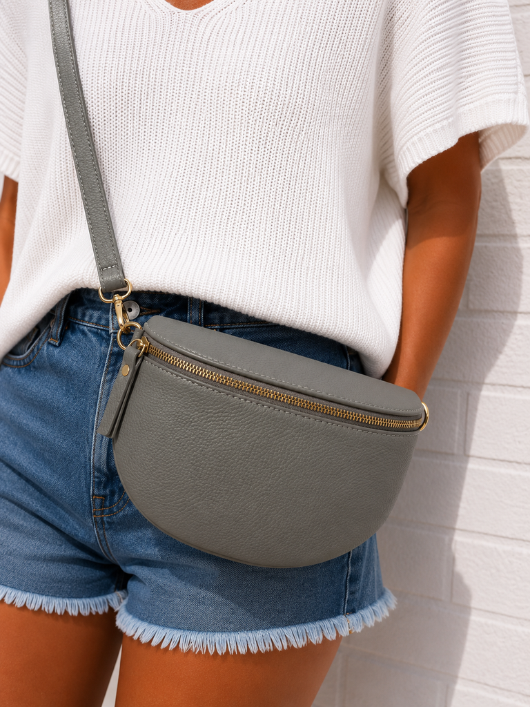 Sac Fina cuir - gris