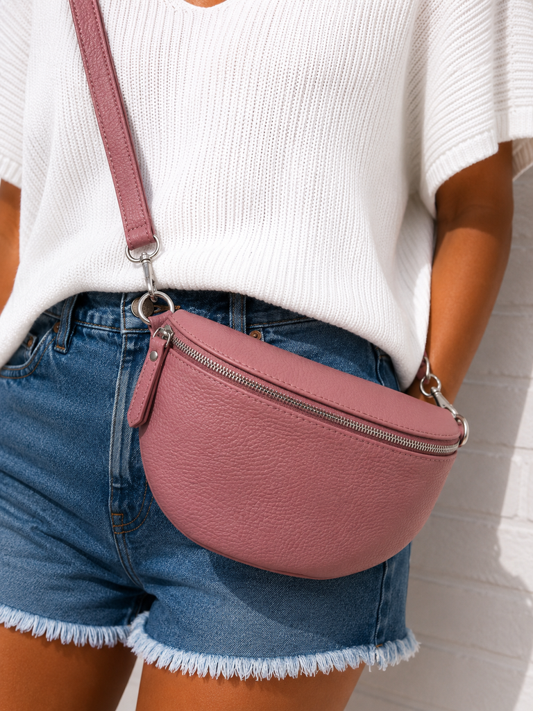 Sac Fina cuir - rose