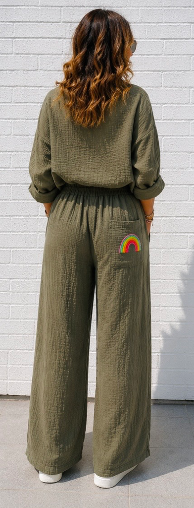 Pantalon Arc en ciel - kaki