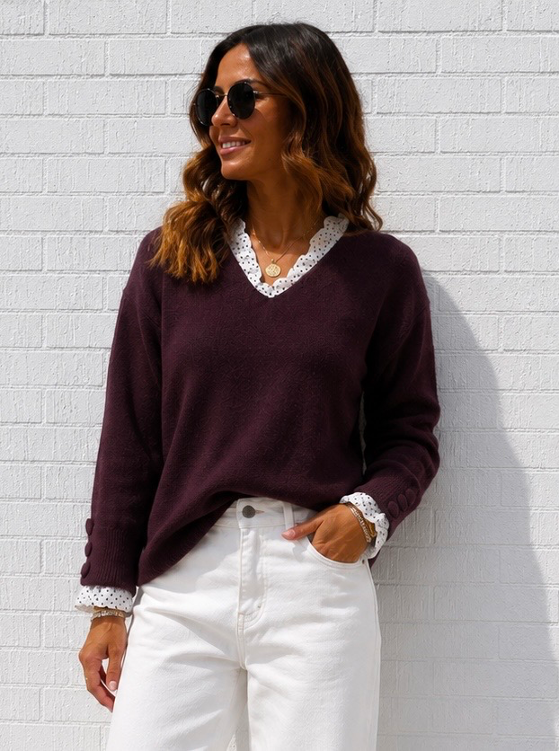Pull Sandrine - bordeaux