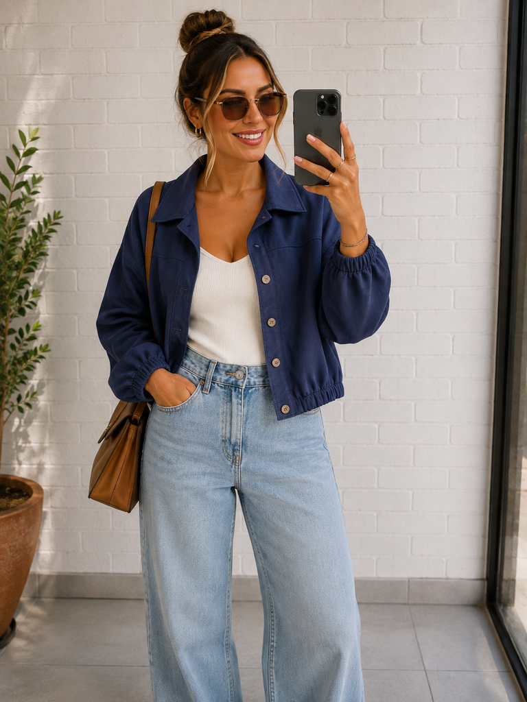Veste Elina - bleue marine
